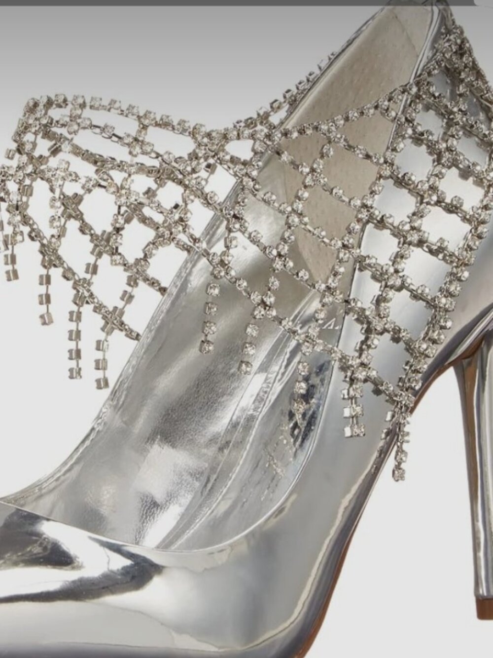 VC Fastia Rhinestones Ankle Draped Stilettos